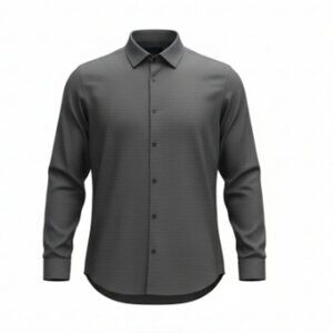 Azaro Uomo Italy Men’s Dress Shirt 3XL Black Patterned Button Front Flip Cuff NW